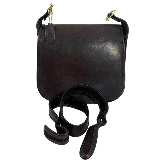 Vintage Coach NYC Classic Shoulder Bag 9170 Mocha Brown Pre 94 + Hang Tag Charm - Picture 14 of 14